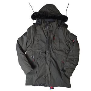 Dixxon Flannel Men's Medium Tundra Parka Hooded Coat Jacket Insulated Green